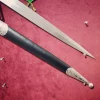 Circassian/Caucasian Kindjal (Dagger) - Silver Niello Decorated - Carbon Blade