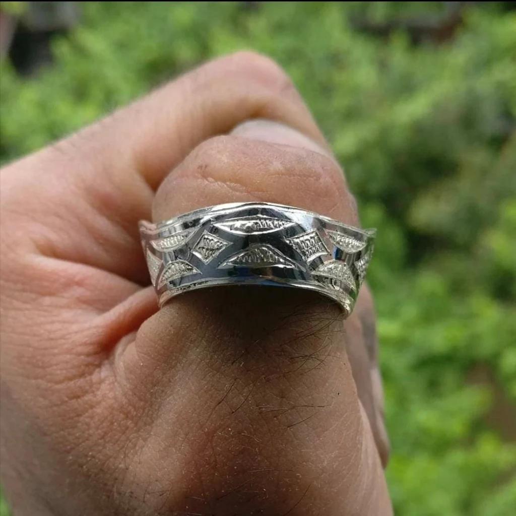 Zihgir - Silver & Niello Archery Thumb Ring